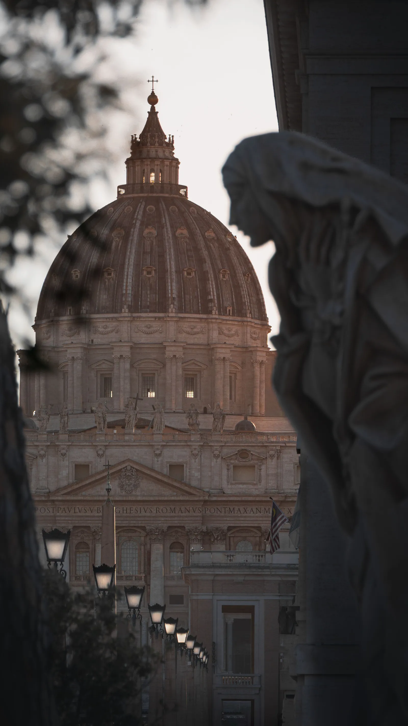 Cupola di San Pietro vista da una prospettiva laterale